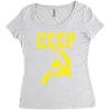 cccp hammer &amp; sickle  soviet union communist communism russia red star Women's Triblend Scoop T-shirt