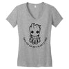 baby groot Women's V-Neck T-Shirt