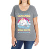 I Wish I Were a Unicorn So I Could Stab Idiots with My Head Ladies Curvy T-Shirt