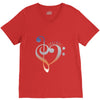 music expresses clef heart girls V-Neck Tee