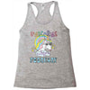 unicorns are born in february cute unicorn Racerback Tank