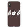 peace love rock funny iPhoneX