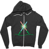 christmas lightsabers Zipper Hoodie