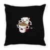 zombie ramen Throw Pillow
