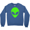 uomo alieno ufo stampa verde fluo divertente mitiche Crewneck Sweatshirt