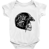 hi girl... ride with me! Baby Onesie