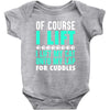 cat cats lift lifting fitness Baby Bodysuit