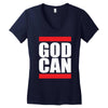 god can Women's V-Neck T-Shirt