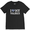 i love my soldier navy camouflage V-Neck Tee