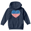 usa flag 2 Youth Hoodie