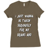 brains and stuff girls Ladies Fitted T-Shirt