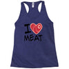 i love meat Racerback Tank