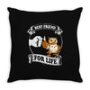 new owl best friend for life Throw Pillow