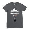 fortnite dab (white) Ladies Fitted T-Shirt