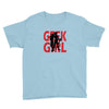 geek girl 3 4 sleeve baseball Youth Tee