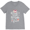 Tough She Be But Little She Is Fierce V-Neck Tee