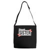 blessed sister with flower white color Adjustable Strap Totes