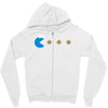 funny 80s pacman cookie monster retro gaming Zipper Hoodie