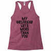my girlfriend lifts more than you (2) Racerback Tank