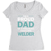 i'm a proud dad of freaking awesome welder Women's Triblend Scoop T-shirt