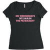 on wednesdays we smash the patriarchy Women's Triblend Scoop T-shirt