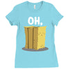 oh hay oh hey girl boy funny pun Ladies Fitted T-Shirt