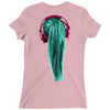 headphones girl Ladies Fitted T-Shirt