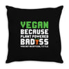 Vegan Because Plant Powered Badass Was Not an Offical Tittle Throw Pillow