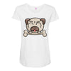 cute pug dog Maternity Scoop Neck T-shirt