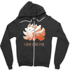 i give zero fox Zipper Hoodie