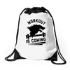 round neck half sleeves Drawstring Bags