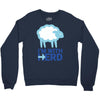 i m with herd Crewneck Sweatshirt