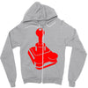 joystick game Zipper Hoodie