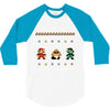 super mario chistmas 3/4 Sleeve Shirt