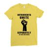 introverts unite separately in your own homes black Ladies Fitted T-Shirt