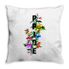 Pride Floral LGBT Colors Throw Pillow