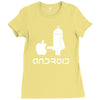 android robot spoof Ladies Fitted T-Shirt