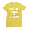 Sunrises House &amp; Techno Ladies Fitted T-Shirt