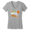 happy hallowine Women's V-Neck T-Shirt