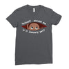January Peeking Out Baby Boy Ladies Fitted T-Shirt