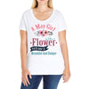 A May Girl Like A Flowers Ladies Curvy T-Shirt