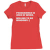 programmer in need of work Ladies Fitted T-Shirt