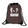 blues brothers inspired on a mission from god funny Drawstring Bags