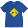 tractor crossing farmer's road warning sign V-Neck Tee