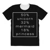 50 % unicorn (White) All Over Women's T-shirt