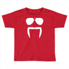aviator sunglasses horseshoe fu manchu biker mustache Toddler T-shirt