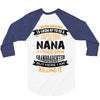 Super Cool Nana Of A Freaking Awesome Granddaughter 3/4 Sleeve Shirt