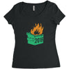 2016 dumpster fire Women's Triblend Scoop T-shirt