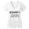 binary Women's V-Neck T-Shirt