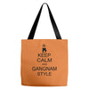 keep calm and gangnam style black t shirt Tote Bags